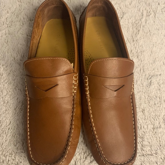 Cole Haan Men's Howland Brown Leather Driving Loafers – Size 10 - Picture 1 of 9